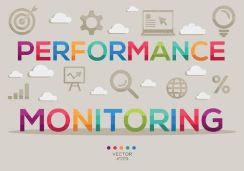 Performance monitoring Text concept, Vector illustration. Performance monitoring Text concept, Vector illustration.